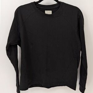 Pareto No. 2 $98 Medium 100% Organic Cotton Sweatshirt Black Raglan Made USA